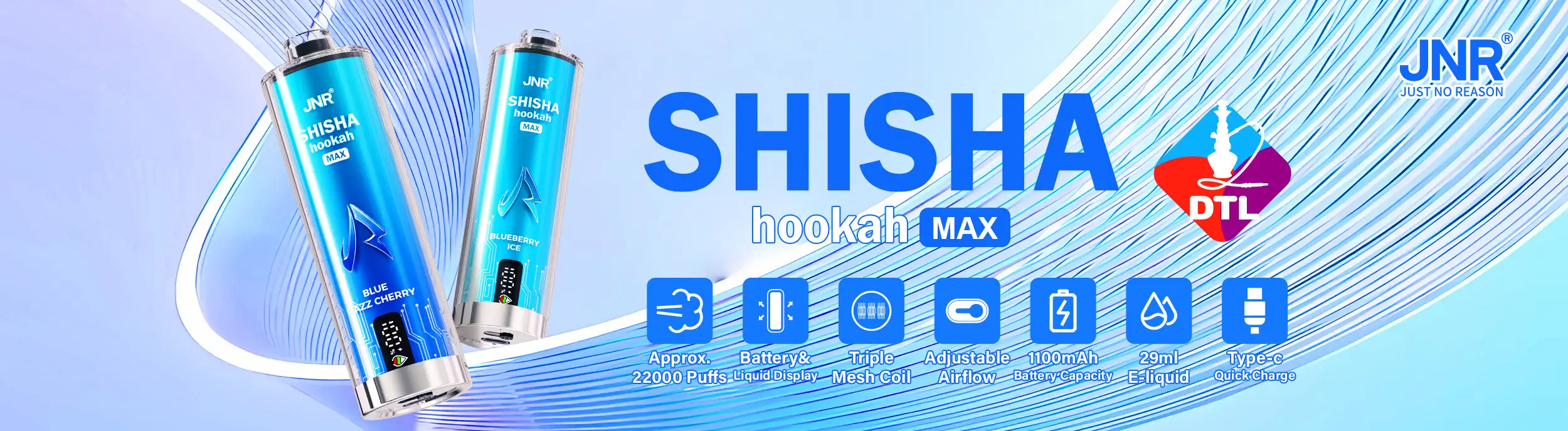 JNR Shisha Hookah Max 22000 Züge E-Shisha DTL Triple Mesh Coil kaufen